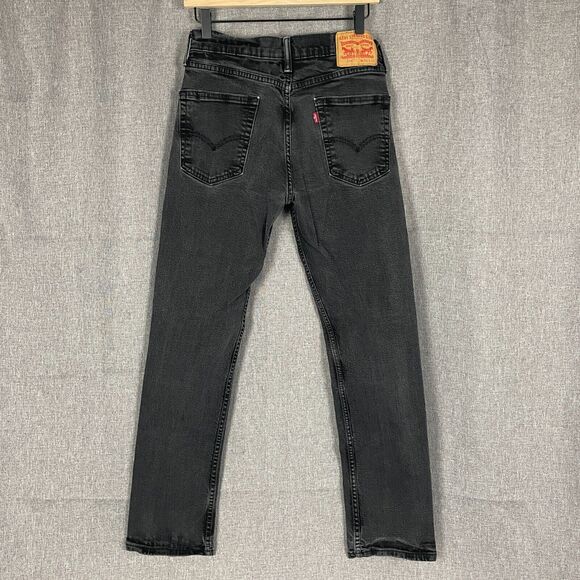 Levis Jeans Men Fit: 29x29.5 Black 514 Regular Fit Straight Leg Dark Wash - Picture 6 of 13